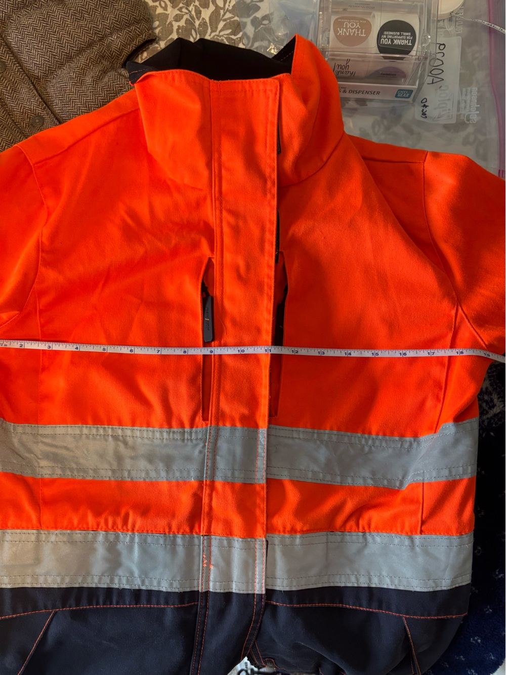 Helly Hansen Orange and Black High-Visibility Rain Jacket - Picture 11 of 12